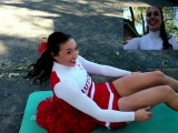 Rutgers Cheerleader Attempting Situp Record