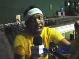 Dodgeball Player Broadcasts the Action