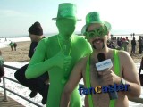 Green Dudes Take a Dip in Arctic Water